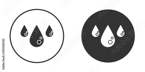 Tear drop icon. Black filled vector illustration. vector logo template