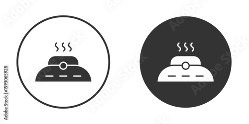 Smoke detector icon. Black filled vector illustration. vector logo template