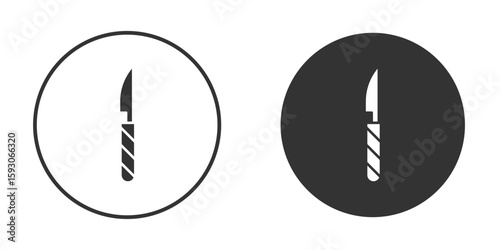 Scalpel icon. Black filled vector illustration. vector logo template
