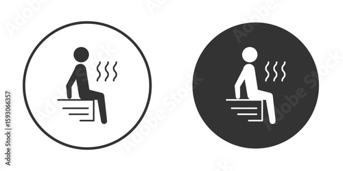 Sauna icon. Black filled vector illustration. vector logo template