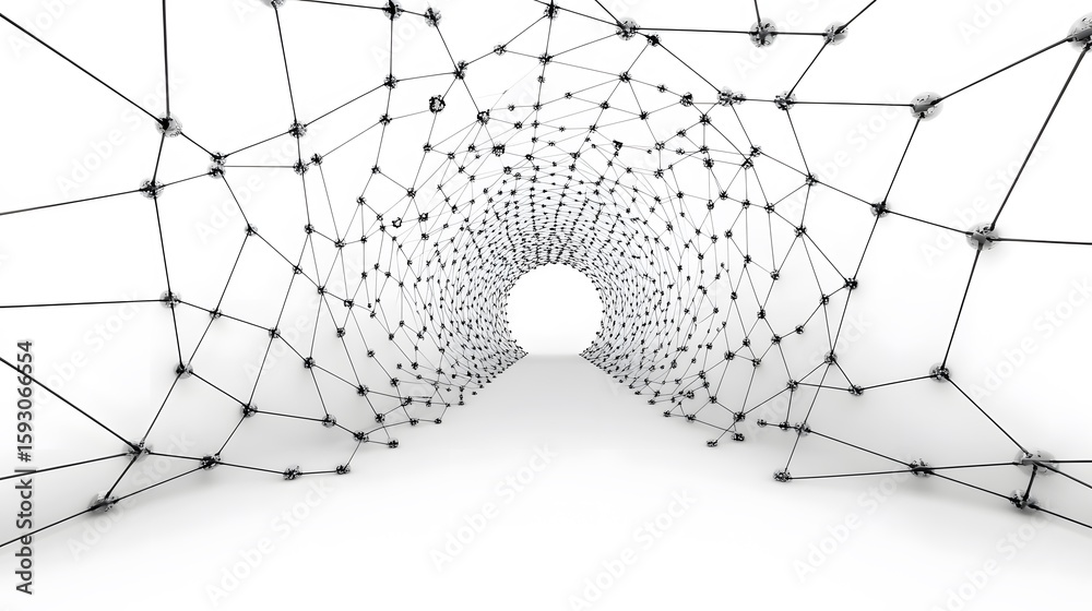 Obraz premium Abstract Network Tunnel Connection Technology