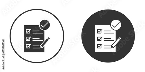 Requirements icon. Black filled vector illustration. vector logo template