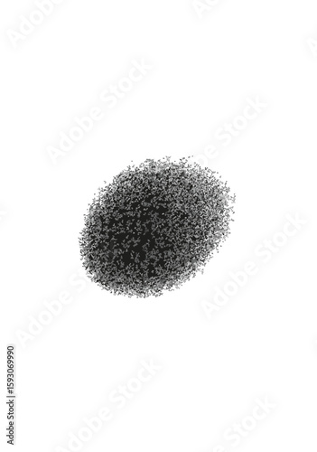 Black Grunge Spray Texture in Ink Splatter Form on White Background for Graphic Design, Grunge Effects, and Urban Art Concepts