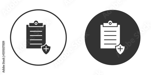 Health insurance icon. Black filled vector illustration. vector logo template
