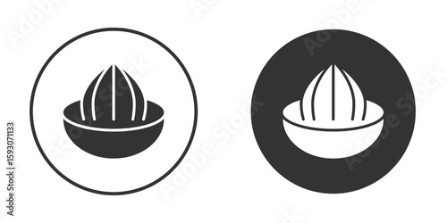 Hand Juicer icon. Black filled vector illustration. vector logo template