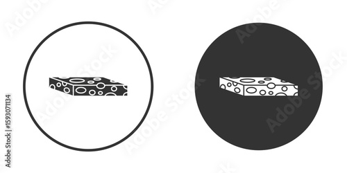 Halva icon. Black filled vector illustration. vector logo template