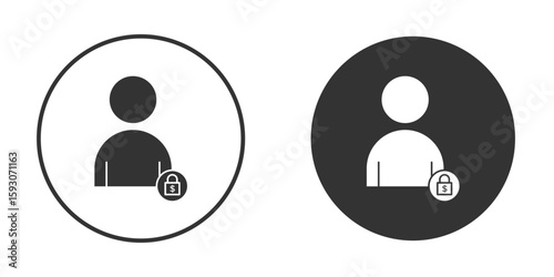 Guarantor icon. Black filled vector illustration. vector logo template