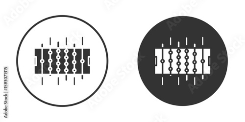 Foosball icon. Black filled vector illustration. vector logo template