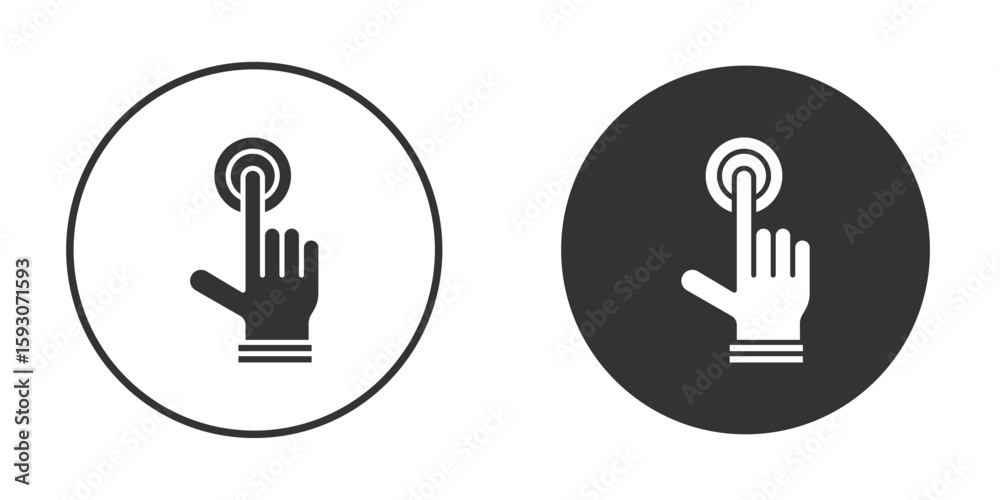 Finger control icon. Black filled vector illustration. vector logo template Finger control icon. Black filled vector illustration. vector logo template