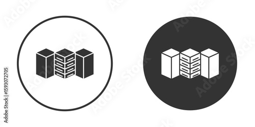 Data center icon. Black filled vector illustration. vector logo template