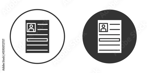 Curriculum icon. Black filled vector illustration. vector logo template