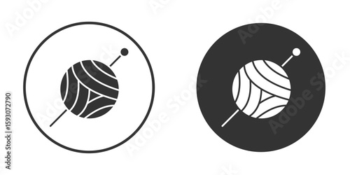 Crochet icon. Black filled vector illustration. vector logo template