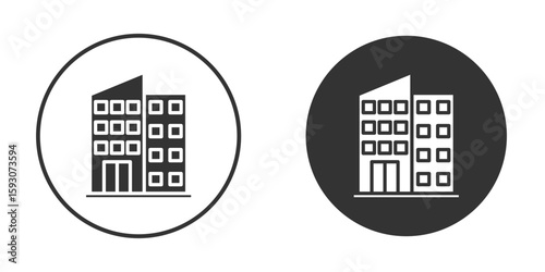 Company icon. Black filled vector illustration. vector logo template