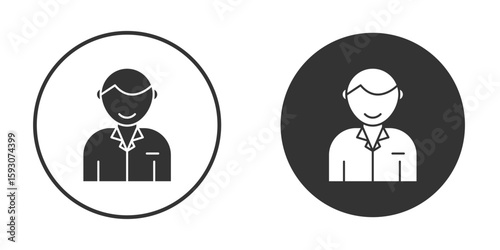 Cashier icon. Black filled vector illustration. vector logo template