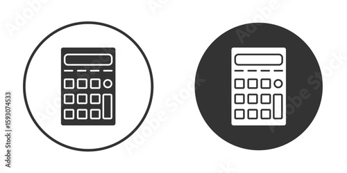 Calculator icon. Black filled vector illustration. vector logo template