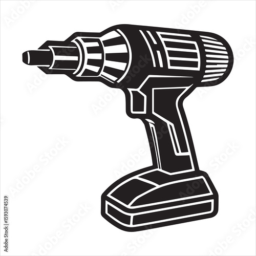 cordless drill silhouette icon