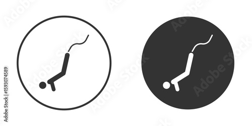 Bungee jumping icon. Black filled vector illustration. vector logo template
