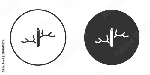 Blood vessel icon. Black filled vector illustration. vector logo template