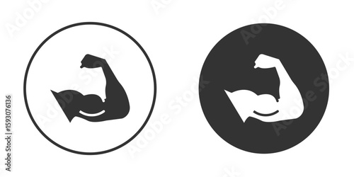 Arm icon. Black filled vector illustration. vector logo template