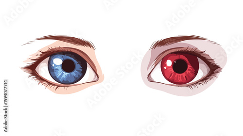 Eye Comparison: Regular vs. Red