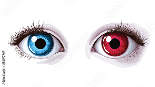 Eye Color Comparison of Red and Regular