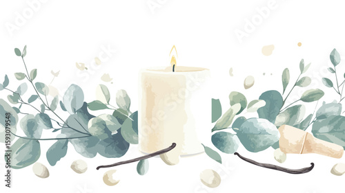 Tranquil Spa Still Life with Candles
