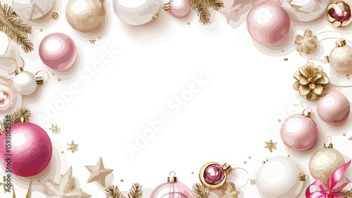 Elegant Square Christmas Frame Decoration