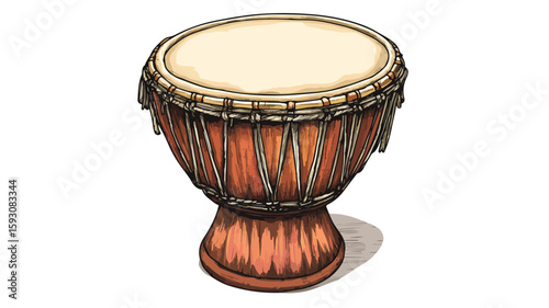 Sri Lanka traditional drum vector illustration