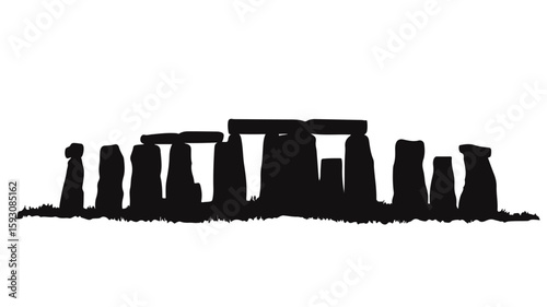 Majestic Stonehenge Silhouette in Wide Angle