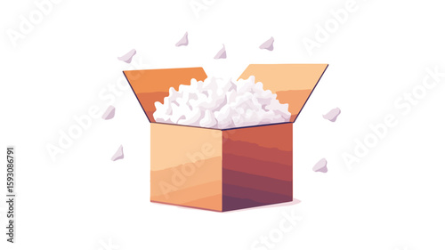 Styrofoam Box Icon Isolated Angle View