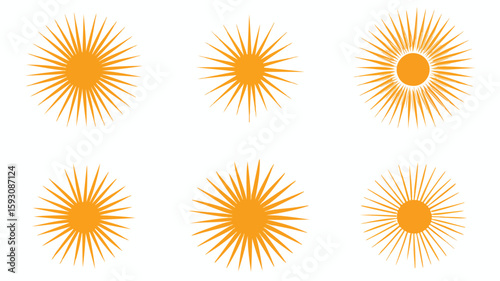 Sunburst Vector Set for Design Projects