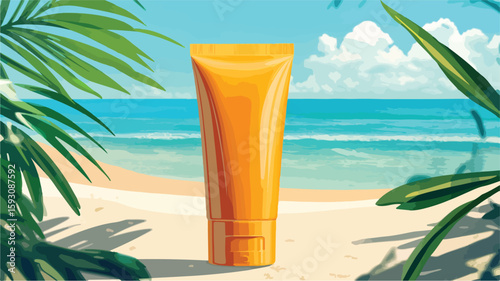Sunscreen Tube Transparent Background Wide Angle