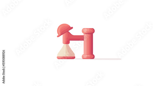 Water tap vector icon with drop