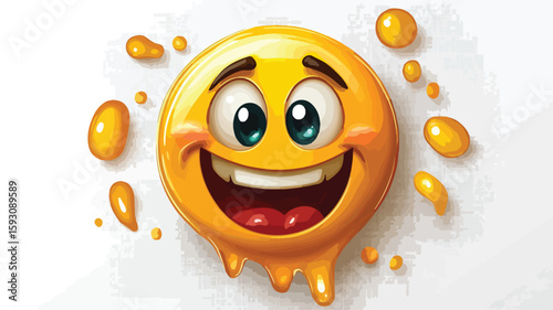 3D Tears of Joy Emoticon Sticker