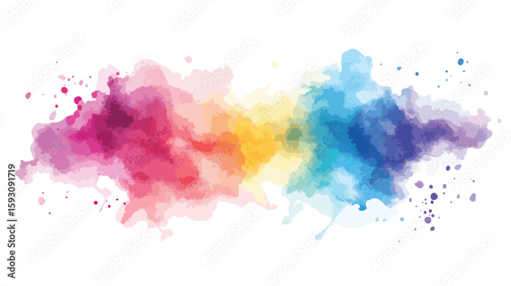 Obraz premium Vibrant Rainbow Tie Dye Watercolor Background