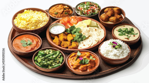 Traditional Indian Food Element Set