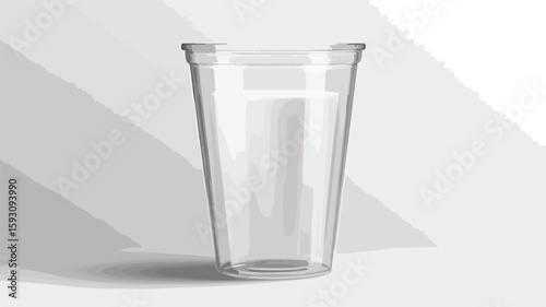 Wide Angle Plastic Cup Mockup for Milk