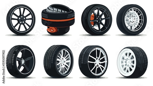 Automobile Wheel Collection Showcase