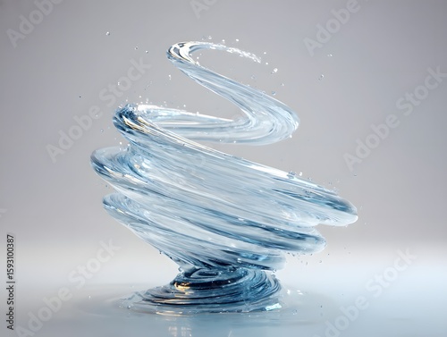 A dynamic water vortex sculpture capturing swirling motion for artistic and creative use.