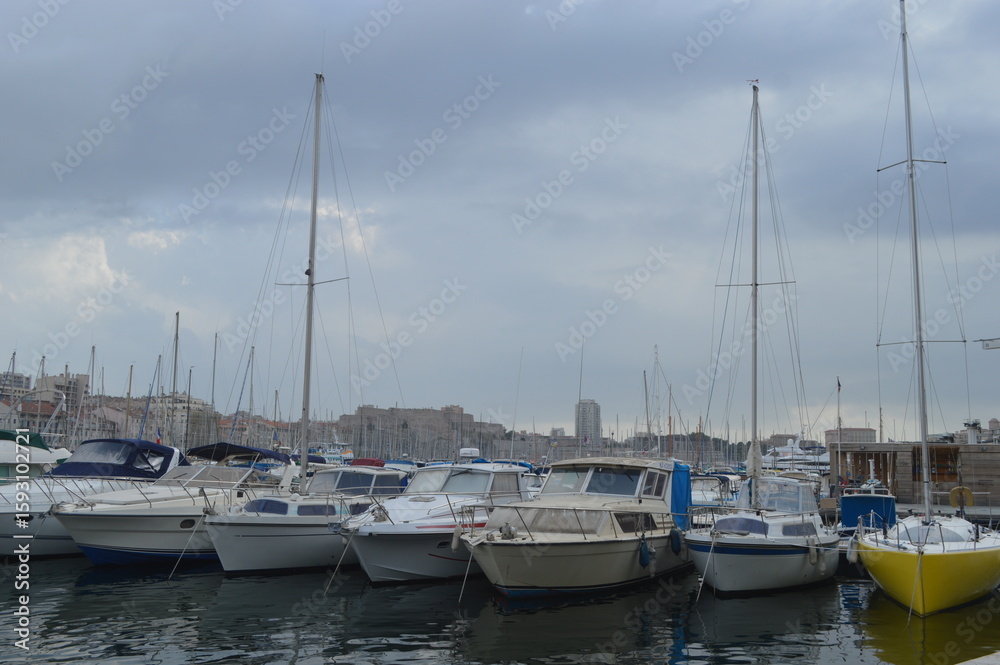 Naklejka premium boats in marina