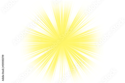 Photography Radiant yellow starburst effect emanating from a bright center against a dark ba