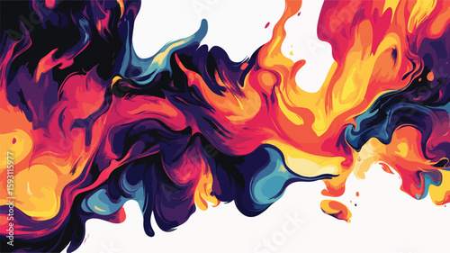 Vibrant Flames Centered Wide Angle Contrast