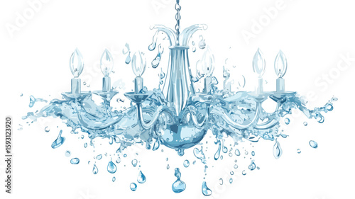 Elegant Chandelier Water Splash Accessories Display