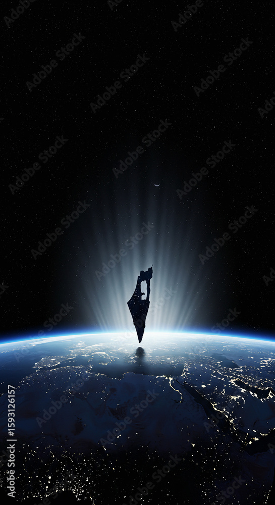 Fototapeta premium silhouette of the moon