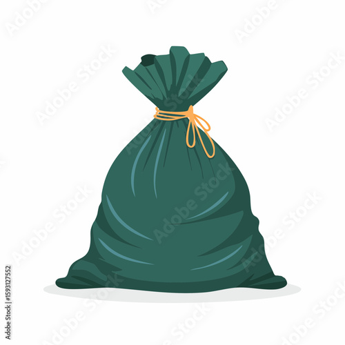 Trash bag being tied – Garbage bag being cinched and tied into a knot.
