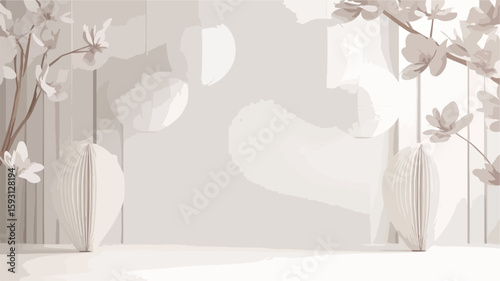 Elegant Celebration Decorations on White Background