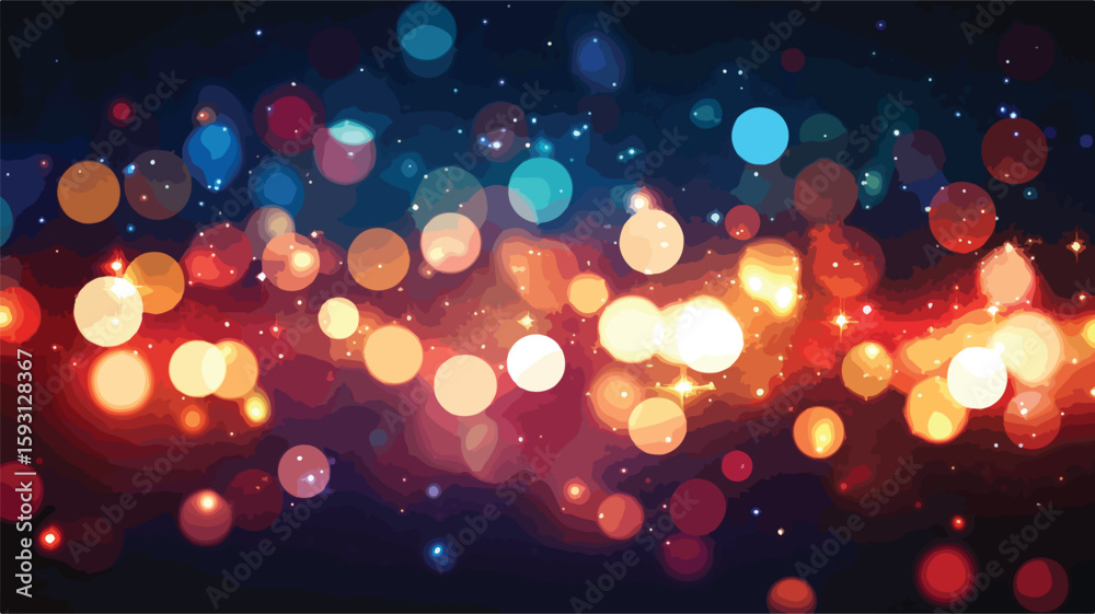Elegant White Bokeh Lights Abstract Background