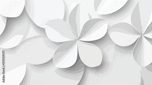 White Frangipani Flower Petal Close-Up