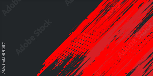 Background, contrast red and black color abstract template for business design. Technology style. You can use it for advertising, sports posters, templates, business presentations. Vector illustration