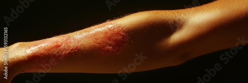Red marks on skin showing scrapes or scratches, often indicative of injuries that need care and attention.